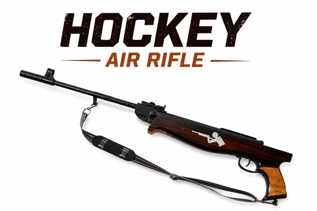 Hockey Air Rifle 0.177 Caliber Wooden Stock Airgun for Target Practice