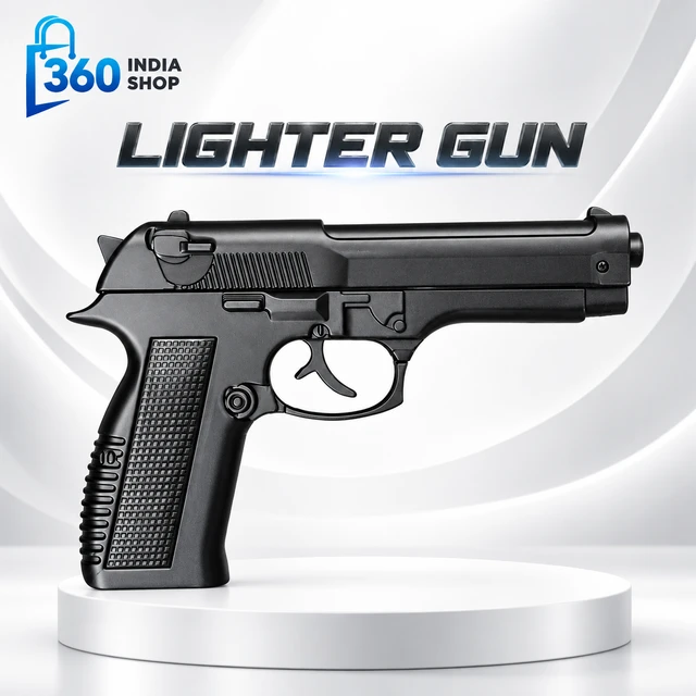 608 Black Pistol Replica Lighter Gun By India Shop 360