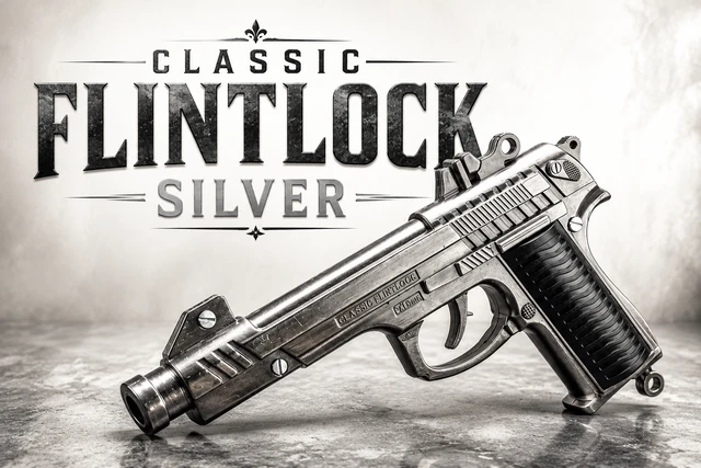 Flintlock Classic Metal Sound Cork Gun Silver