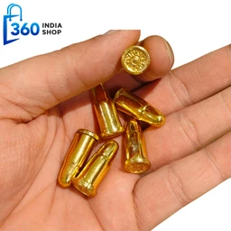 20 9MM Fake Dummy Metallic Bullets - Gold