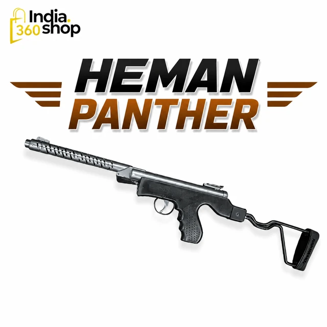 Heman Panther Air Rifle – Tactical Style Air Rifle for Target Shooting & Practice | India Shop 360 - Black