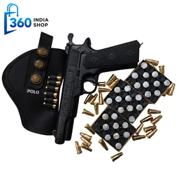 World War Black Sound Gun | Combo Price | Cork Gun With 6 Golden Bullets - Black