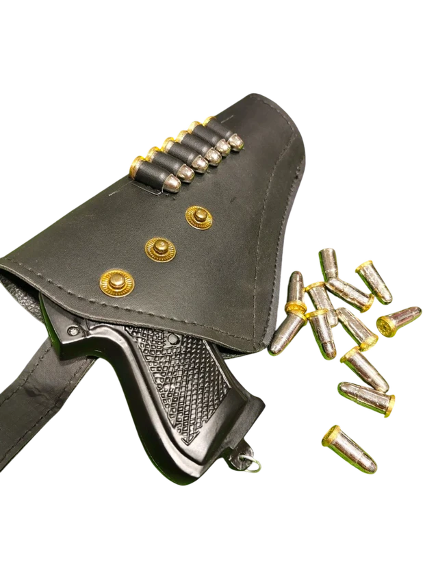 Kehar 9mm Cork Gun | Kahar Sound Cork Gun Matt Black Edition With Cover And 6 Dummy Bullets - Black