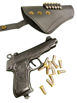 Kehar 9mm Cork Gun | Kahar Sound Cork Gun Matt Black Edition With Cover And 6 Dummy Bullets - Black