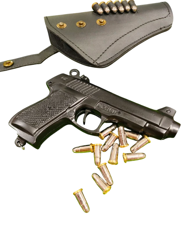 Kehar 9mm Cork Gun | Kahar Sound Cork Gun Matt Black Edition With Cover And 6 Dummy Bullets