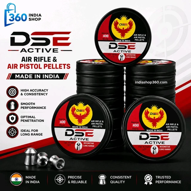 DSE ACTIVE Air Rifle High Quality Pallets 0.177 Cal 4.5mm Best For Accuracy