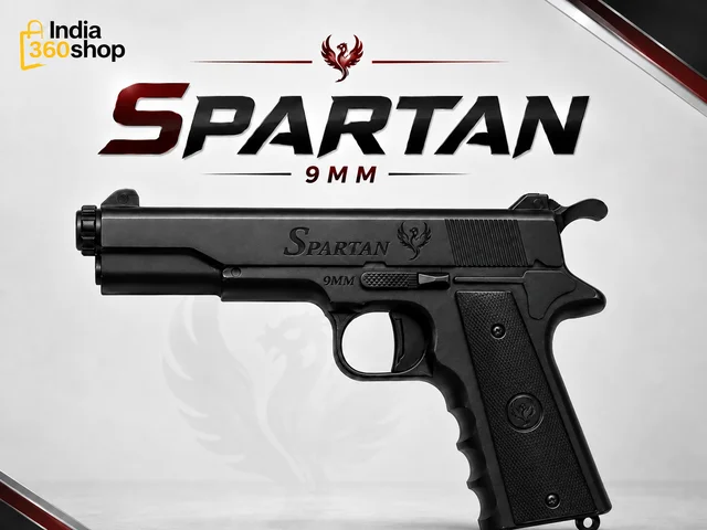Spartan Sound Cork Gun – Heavy Quality Toy Gun with Sound Corks - Black
