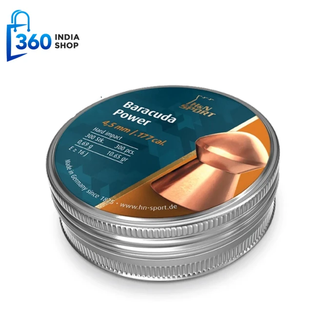 H&N BARACUDA POWER .177 CAL, 10.65 GRAINS, 4.50MM, ROUND NOSE, 300CT