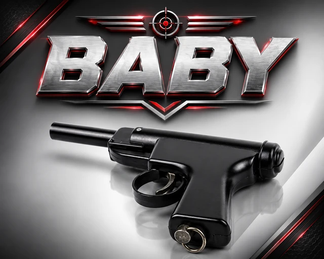 Baby Full Black Metal Airgun / Air Pistol