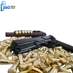 Blanca Air Pistol With 6 Golden Bullets Combo - Black