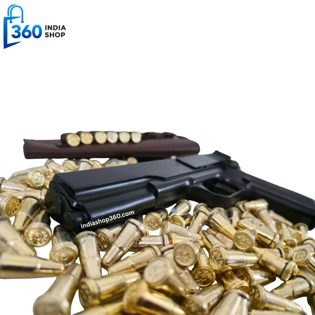 Blanca Air Pistol With 6 Golden Bullets Combo - Black