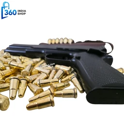 Blanca Air Pistol With 6 Golden Bullets Combo - Black