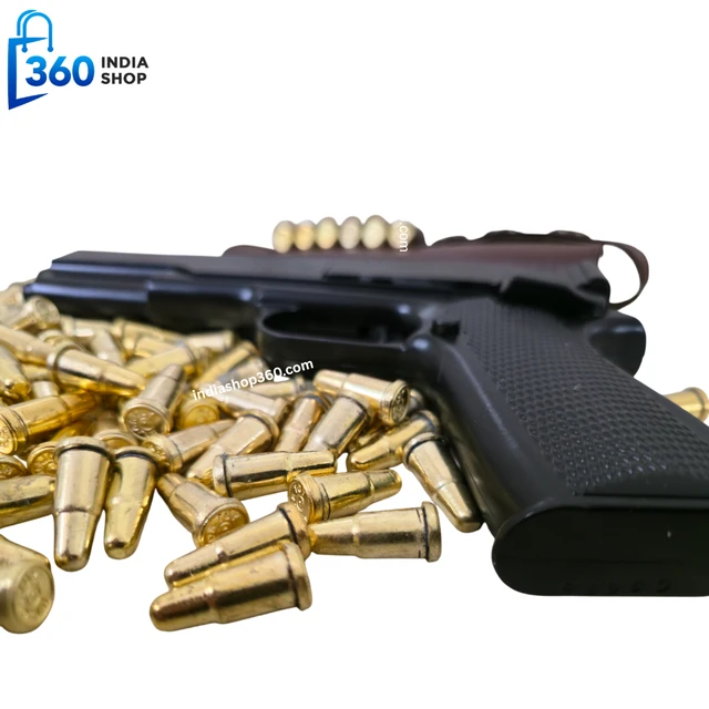Blanca Air Pistol With 6 Golden Bullets Combo - Black