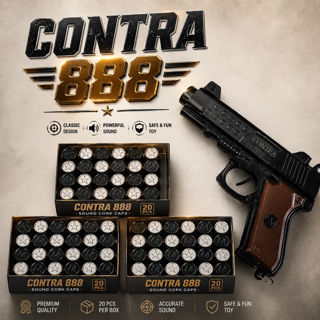 Contra 888 (Kratos) Sound Cork Toy Gun - Black