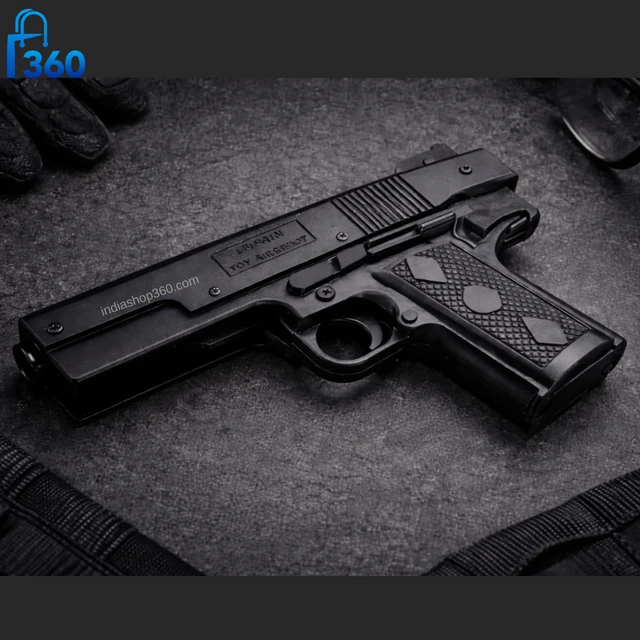 Spartan Air Pistol With Metal Loader - Realistic Look Design Full Body Metal - Black