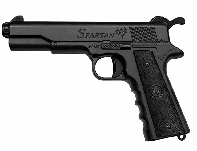 Spartan Sound Cork Gun – Heavy Quality Toy Gun with Sound Corks - Black