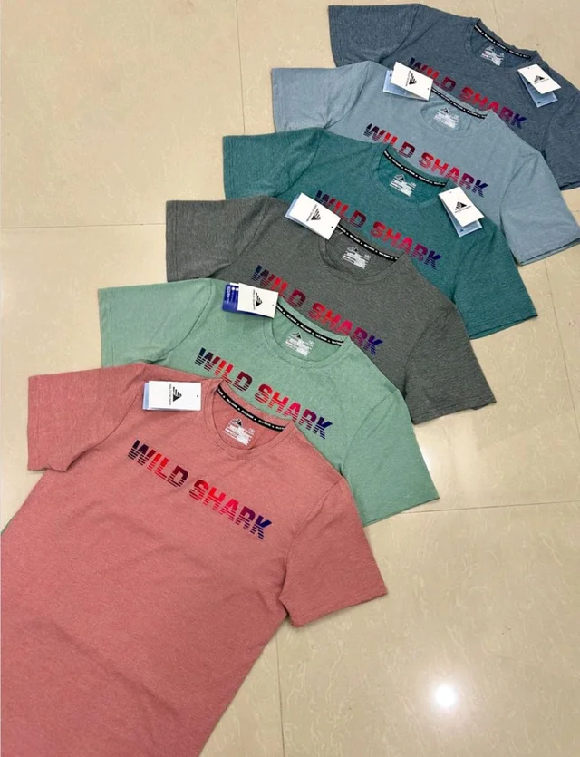 Wild Shark Melange Lycra Tshirts 