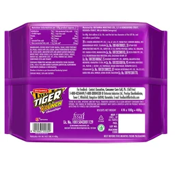 Britannia Tiger Krunch Chocochips Biscuits: - 4X100g