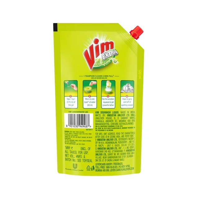 Vim Anti Smell Pudina Dishwash Liquid - 120ml