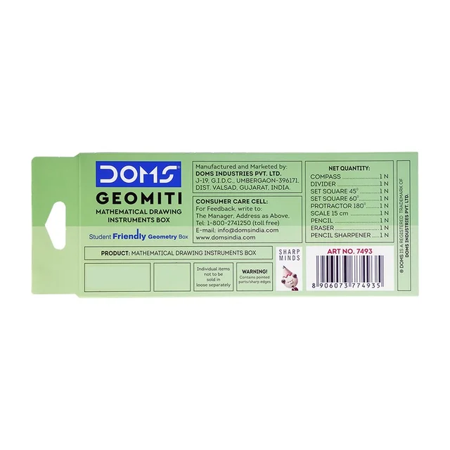 Doms Geomiti Mathematical Drawing Instrument Box - 1N