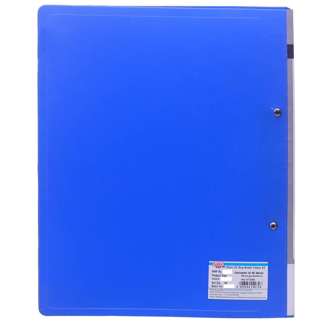 Saya 25 mm 2D Ring Binder Classic A4 File - 1N
