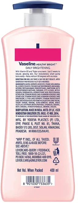 Vaseline Healthy White Body Lotion - 400ml