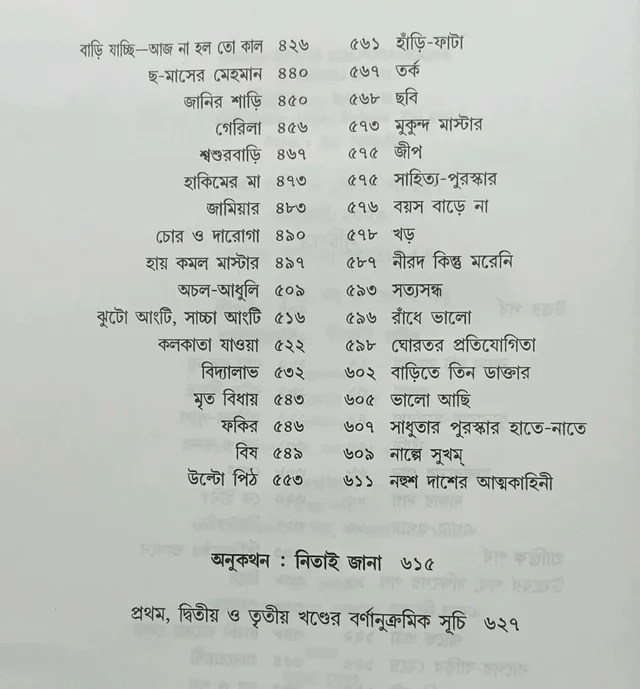 মনোজ বসুর গল্পসমগ্র তৃতীয় খণ্ড Manoj Basur Galposamogra Vol 3