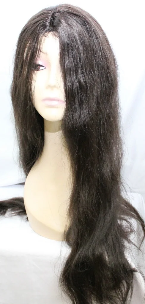 Wig women long center parting natural black - Free