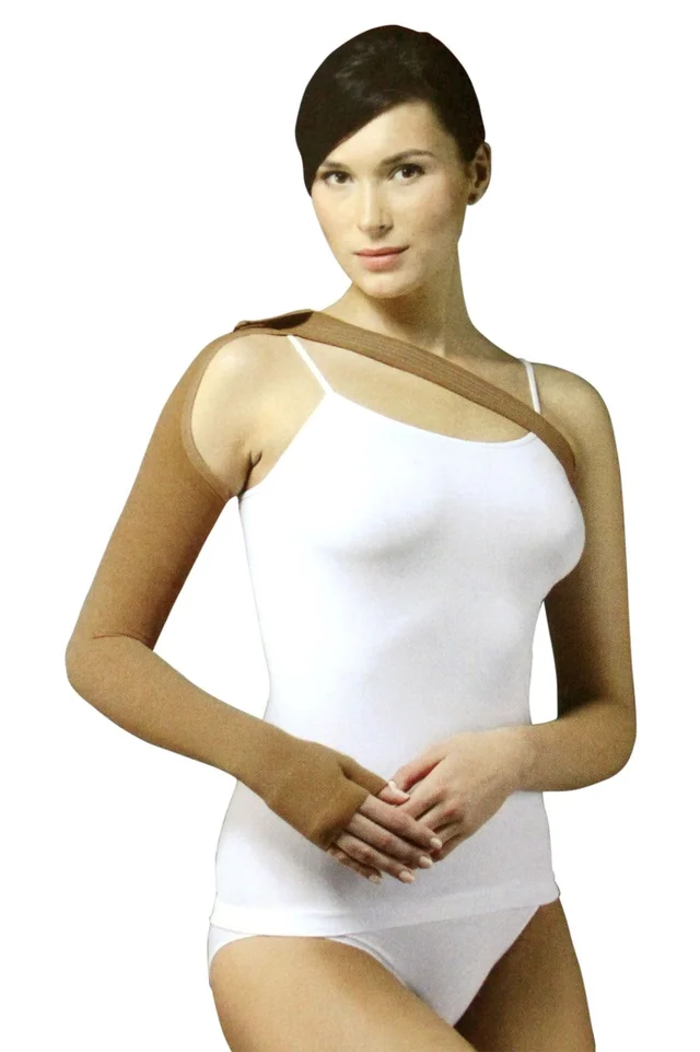 Lymph Compression Arm Sleeve With Shoulder Belt - S