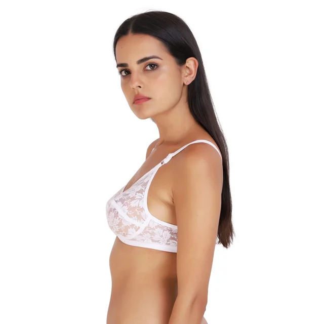 Bridal Trans Lace Net Bra - 48