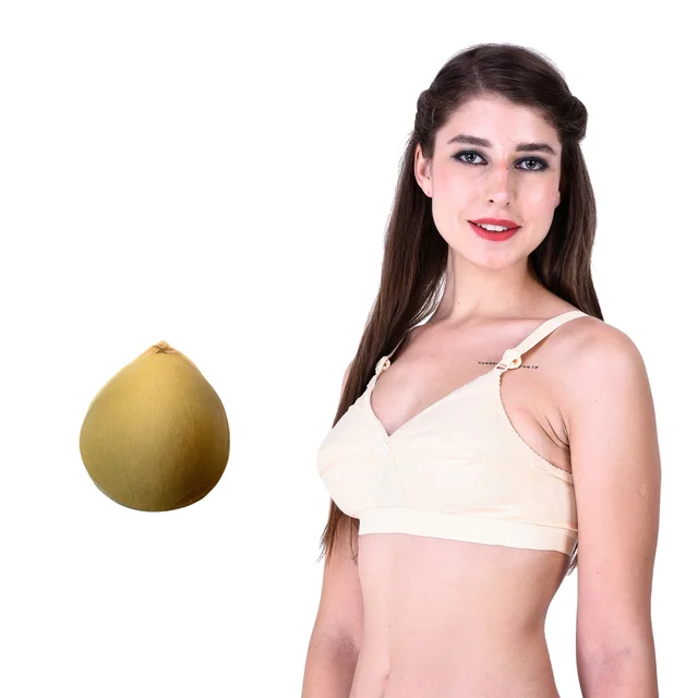 Mastectomy Cancer Pocket Bra With One Microfiber Filled Adjustable Pad - 34