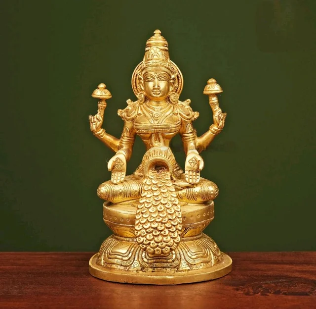 Dhananjay Lakshmi Idol, Pure Brass