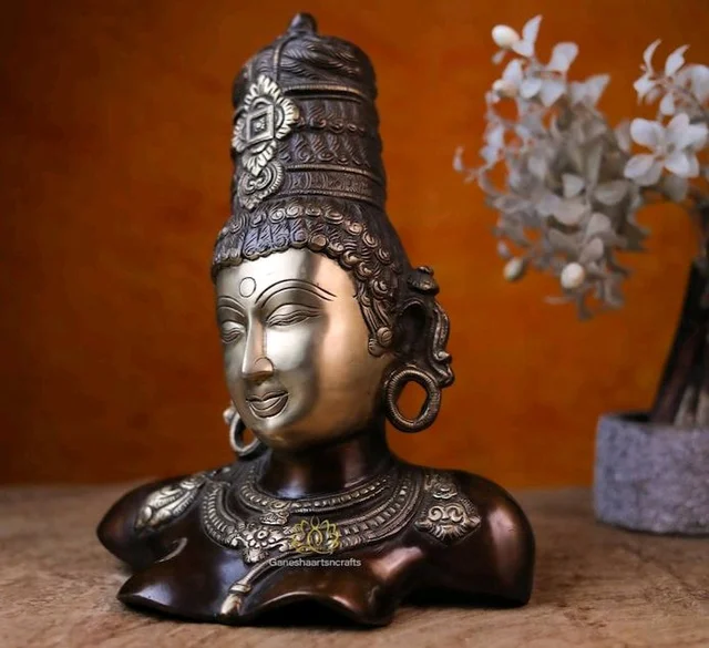 Brass Goddess Parvati / Uma Head