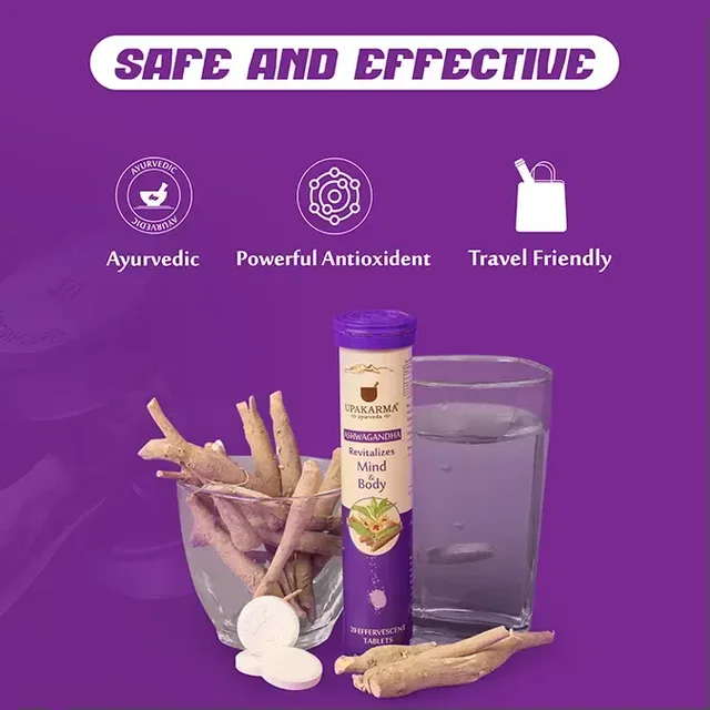 MANKIND PHARMA Ashwagandha Effervescent - Upkarma - 20Tablets