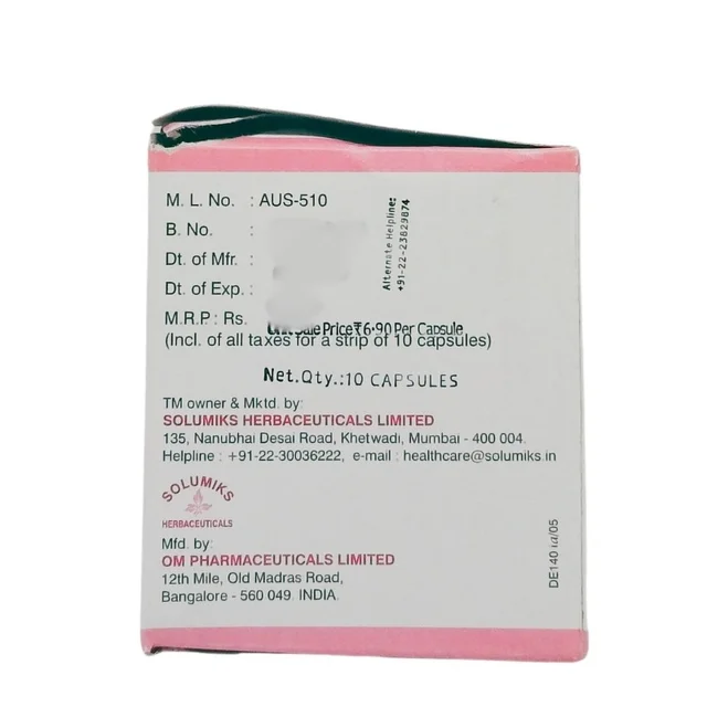 SOLUMIKS HERBACEUTICALS Efiplus Capsule - Solumik - 10 Capsules
