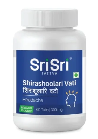 Sri Sri Tattva Shirashoolari Vati 300mg - 60Tabs pack of 3