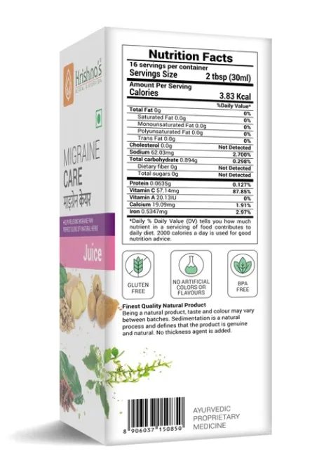 Krishna Migraine Care Juice