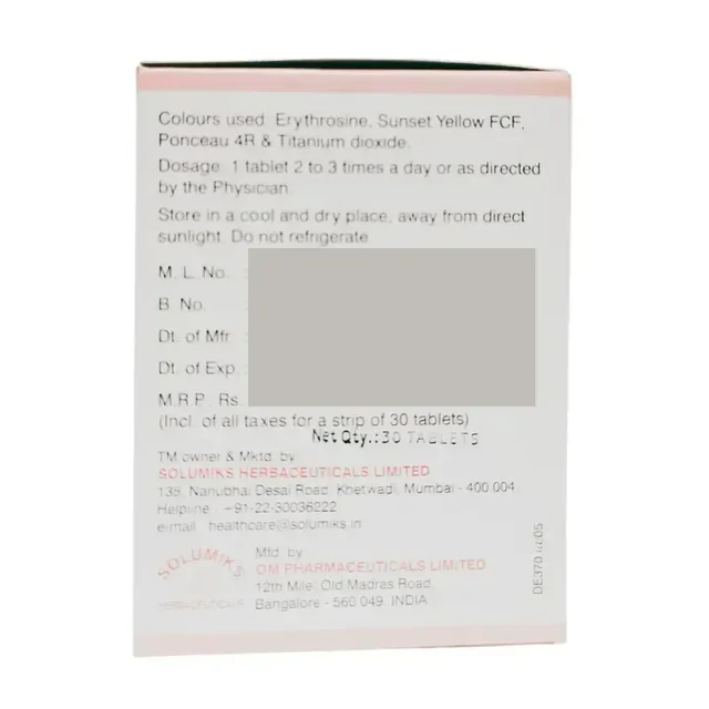 SOLUMIKS HERBACEUTICALS Myostal Forte Tablet - Solumik - 30 Tablets