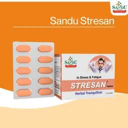 SANDU BROTHERS Stresan Tablet - Sandu - 10 Tablets