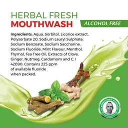 K.P.NAMBOORDIRI Herbal Fresh Mouthwash - K.P.Namboodari'S - 100ml