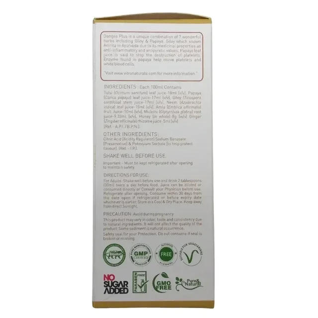 VITROMED HEALTHCARE Dangee Plus Juice - Vitromed - 500Ml