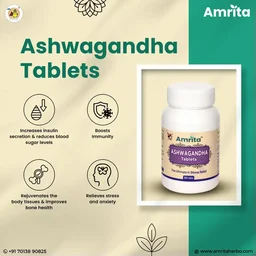 AMRITA DRUGS Ashwagandha Tablet - Amrita - 60 Tablet
