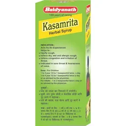 BAIDYANATH Kasamrita Cough Syrup - Baidyanath - 100Ml