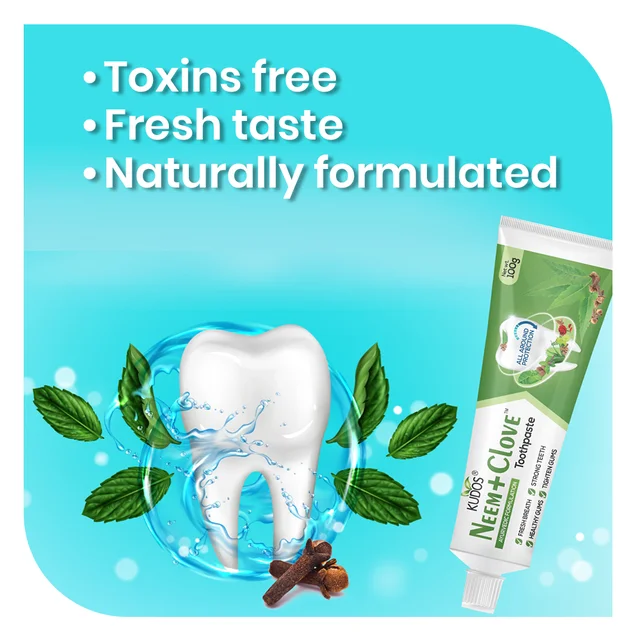 KUDOS AYURVEDA Neem Clove Toothpaste - Kudos - 100Gm