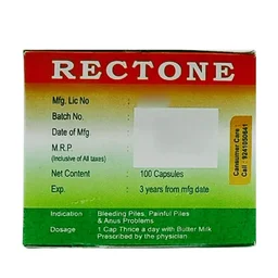 SHREE AYURVEDIC PHARMACEUTICALS Rectone Capsule - Shree - 100 Capsules