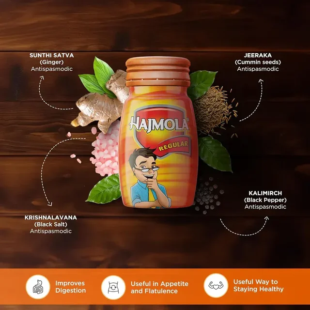 DABUR INDIA LIMITED Hajmola Regular Tablet - Dabur - 120Tablet