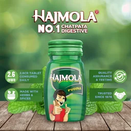 DABUR INDIA LIMITED Hajmola Pudina Tablet - Dabur - 120Tablet