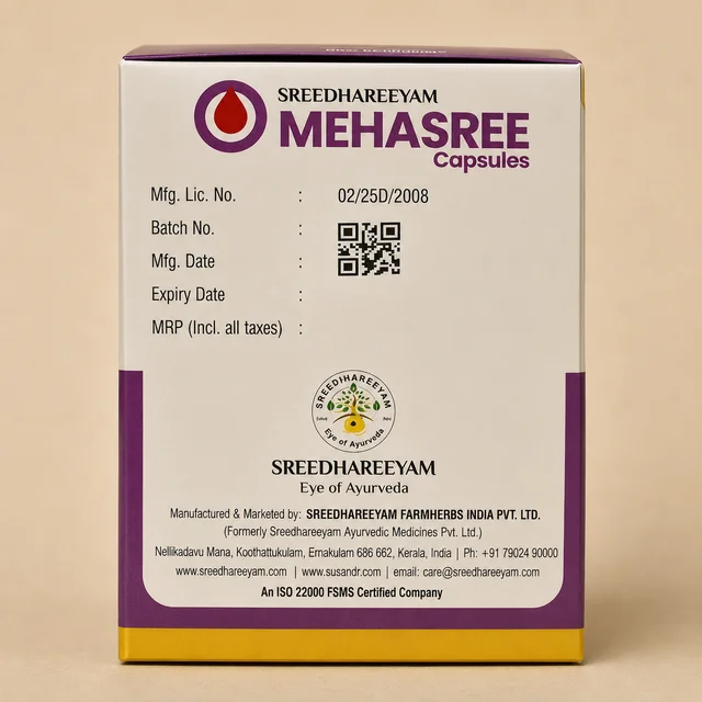 SREEDHAREEYAM Mehasree Capsules - Sreedhareeyam - 100 Capsules
