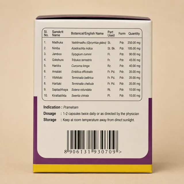 SREEDHAREEYAM Mehasree Capsules - Sreedhareeyam - 100 Capsules