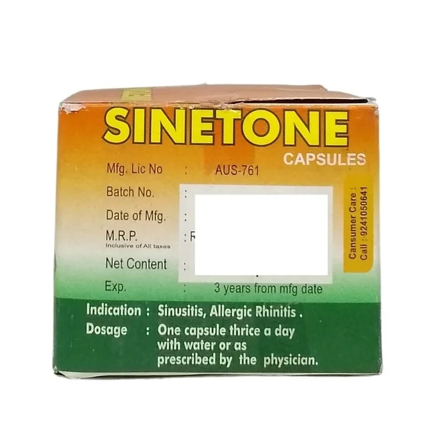 SHREE SHAKTI Sinetone Capsule - Shree Shakti - 100 Capsules